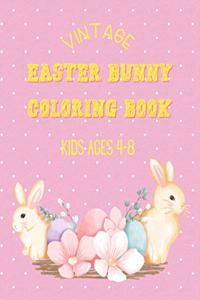 Vintage Easter bunny coloring book kids ages 4-8