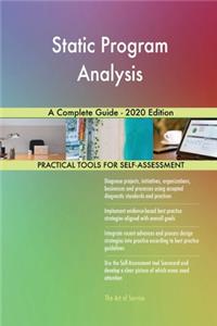 Static Program Analysis A Complete Guide - 2020 Edition
