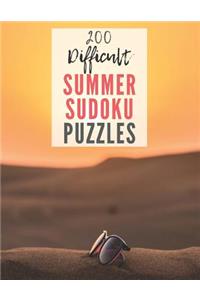 200 Difficult Summer Sudoku Puzzles