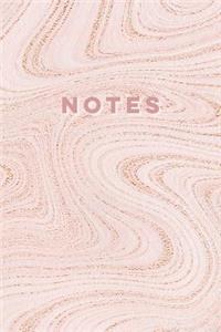 Notes: A Blank, Lined Journal Diary and Composition Notebook for Women, Men, Teens, Girls and Boys - Wide Ruled - Pretty, Hand-Painted Watercolor, Faux Ros