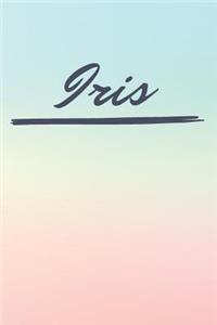 Iris: Personalized Iris Journal / Birthday Gift / Greeting Card / Diary Name Gift Alternative