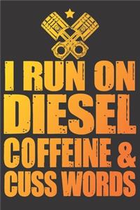Notebook for car auto mechanic tuner and racer coffeine
