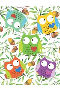 Colorful Owls Sketchbook for Kids