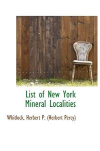 List of New York Mineral Localities