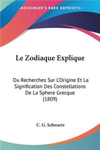 Zodiaque Explique