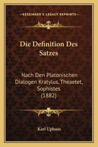 Die Definition Des Satzes