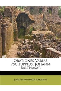 Orationes Variae /Schuppius, Johann Balthasar