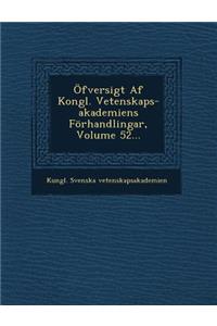 Öfversigt AF Kongl. Vetenskaps-Akademiens Förhandlingar, Volume 52...