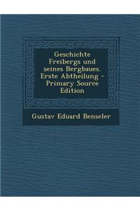 Geschichte Freibergs Und Seines Bergbaues. Erste Abtheilung - Primary Source Edition