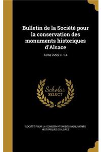 Bulletin de La Societe Pour La Conservation Des Monuments Historiques D'Alsace; Tome Index V. 1-4