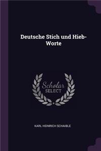 Deutsche Stich Und Hieb-Worte