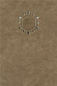Monogram "7" Any Day Planner Journal