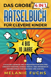 große 4 in 1 Rätselbuch für clevere Kinder