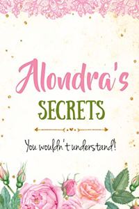 Alondra's Secrets personalized name notebook for girls and women