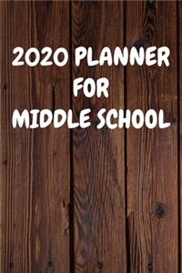2020 Planner for Middle School