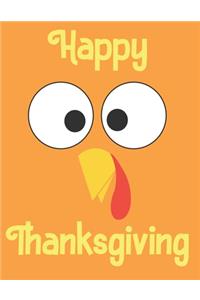 Happy Thanksgiving Coloring Book For Toddlers