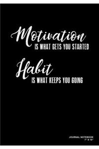 Motivation Is What Gets You Started Habit Is What Keeps You Going