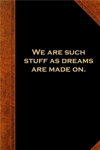 2020 Weekly Planner Shakespeare Quote The Tempest Dreams Made On 134 Pages