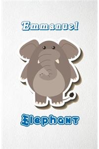 Emmanuel Elephant A5 Lined Notebook 110 Pages