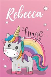 personalisiertes Notizbuch Einhorn / Journal / Malbuch / Tagebuch / Kritzelbuch / DIN A5 / Geschenk Rebecca