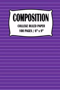 Composition College Ruled Paper Notebook