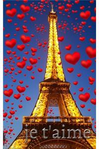je t'aime paris Eiffel tower creative blank card book