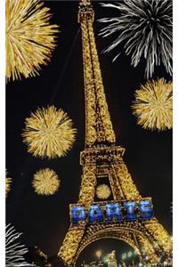 paris eiffel tower sparkle creative blank cream color page journal: paris eiffel tower sparkle crearive journal