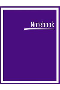 Notebook: College Ruled, Lined, Notebook for School, Work, 1 Subject, Dark Purple, Soft Cover