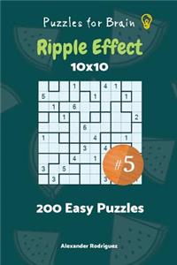 Puzzles for Brain - Ripple Effect 200 Easy Puzzles 10x10 vol. 5