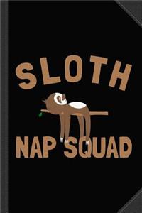 Sloth Nap Squad Journal Notebook