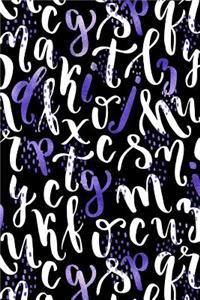 Bullet Journal Notebook Sparkly Letters Pattern 5