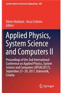 Applied Physics, System Science and Computers II