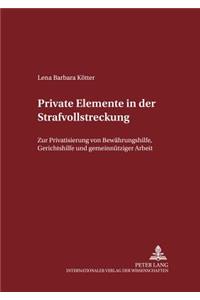 Private Elemente in der Strafvollstreckung