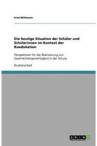 heutige Situation der Schüler und Schülerinnen im Kontext der Koedukation: Perspektiven für die Realisierung von Geschlechtergerechtigkeit in der Schule