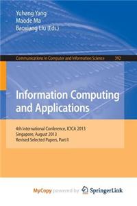 Information Computing and Applications