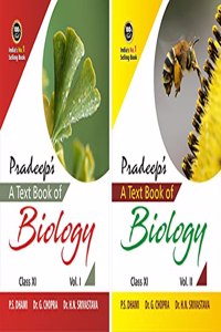 Pradeep's A Text Book of Biology for Class 11 (Set of 2 Vol.) - Examination 2021-22