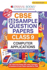 Oswaal CBSE Sample Question Papers Class 9 Computer Application Book (For 2024 Exam) | 2023-24