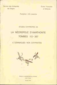 La Necropole d'Amathonte, Tombes 113-367, II