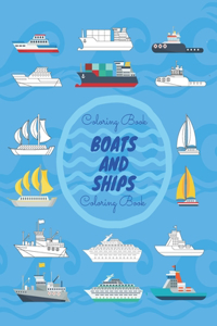 Boats and Ships coloring book!