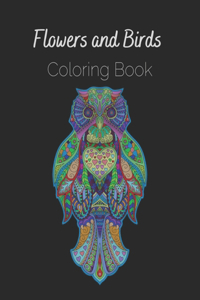 Flowers And Birds Coloring Book
