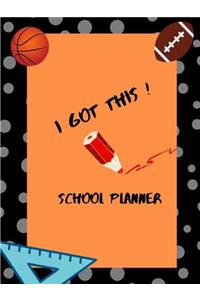 High School Planner (Football and Basketball Theme)