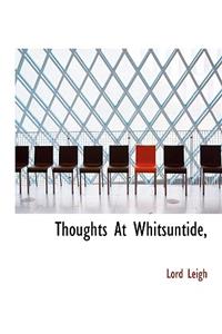 Thoughts at Whitsuntide,
