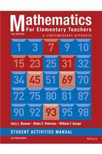 Mathematics for Elementary Teachers: A Contemporary Approach 10e Student Activity Manual