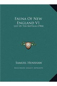 Fauna Of New England V1