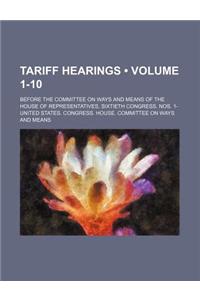 Tariff Hearings (Volume 1-10); Before the Committee on Ways and Means of the House of Representatives, Sixtieth Congress. Nos. 1-