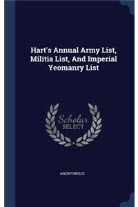 Hart's Annual Army List, Militia List, And Imperial Yeomanry List