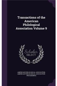 Transactions of the American Philological Association Volume 9
