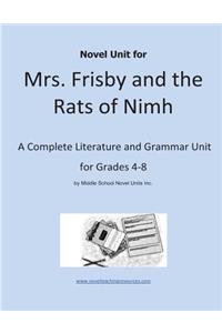 Novel Unit for Mrs. Frisby and the Rats of Nimh