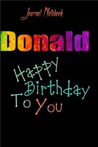 Donald: Happy Birthday To you Sheet 9x6 Inches 120 Pages with bleed - A Great Happy birthday Gift