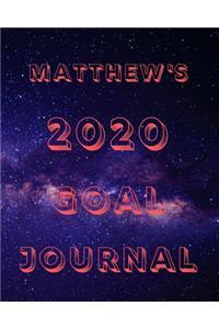 Matthew's 2020 Goal Book